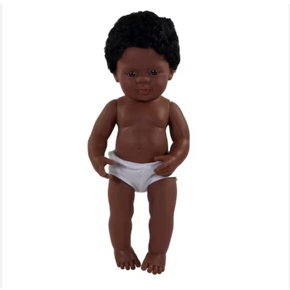 Miniland Multicultural Doll African American Boy 15 Inches Anatomically Correct - Picture 2 of 7